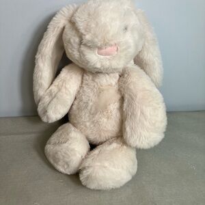 Floppy Eared Rabbit Spark Create Imagine Soft Plush Rattle Satin Ears 15"white